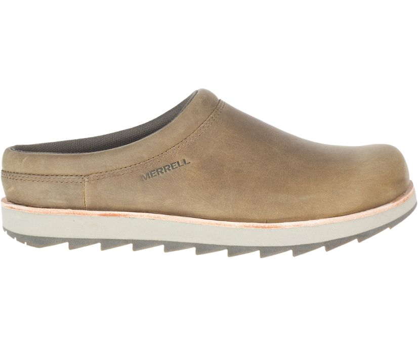 Buty Merrell Juno Clog Leather - Slip Ons Męskie Merrell - Khaki [FUQNV-3129]